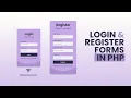 Responsive Login and Register Forms Admin authentication PHP MySQL 2024