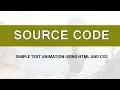 Simple Text animation using HTML and CSS source code