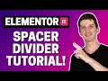 How To Add Spacer And Divider In Elementor