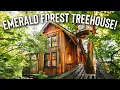 Tiny House w a ZIP-LINE Emerald Forest Treehouse Full Tour WA
