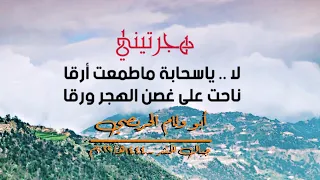 لاياسحابة ماطمعت أرقا                      ناحت على غصن الهجر ورقا دندنها