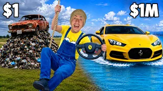 تحدي تصنع سيارة بقيمة 1 دولار من الزباله ضد سيارة بمليون دولار🤑🏎️ | محمد عماد 