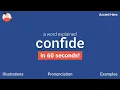 CONFIDE - Meaning and Pronunciation