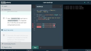 Learn Javascript 2017 Loops Looping by hand Codecademy