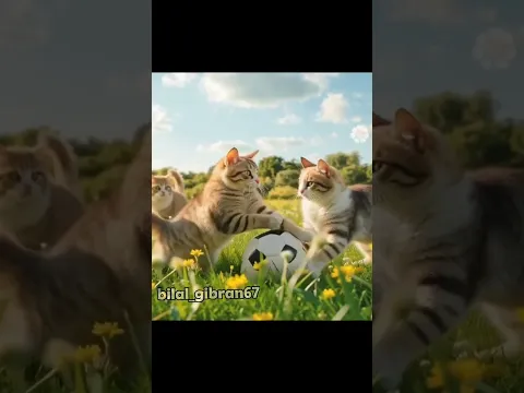 Kucing yang sedang bermain bola ⚽👍🏻 #funny #animation