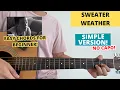 Sweater Weather - The Neighbourhood Guitar Tutorial Easy Chords For Beginner No Capo