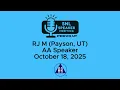 RJ M Payson UT - AA Speaker