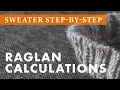 Top-down sweater Raglan calculations Step-by-step instructions