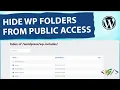 How to Hide WordPress Folders from Public Access