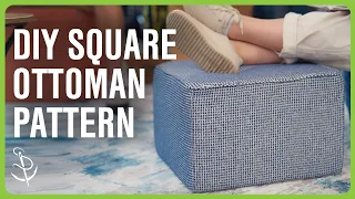 Upgrade Your Space with a DIY Crypton Square Ottoman FREE PATTERN