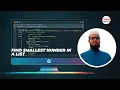 Python Programming Find the Smallest Number in a List - Explained