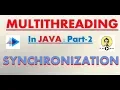 Multithreading In Java Part-2 Synchronization Keyword