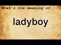 Ladyboy Meaning Definition of Ladyboy