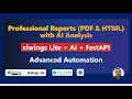 Python in Excel xlwings Lite Automated Analytics Reporting - Professional PDF HTML Reports