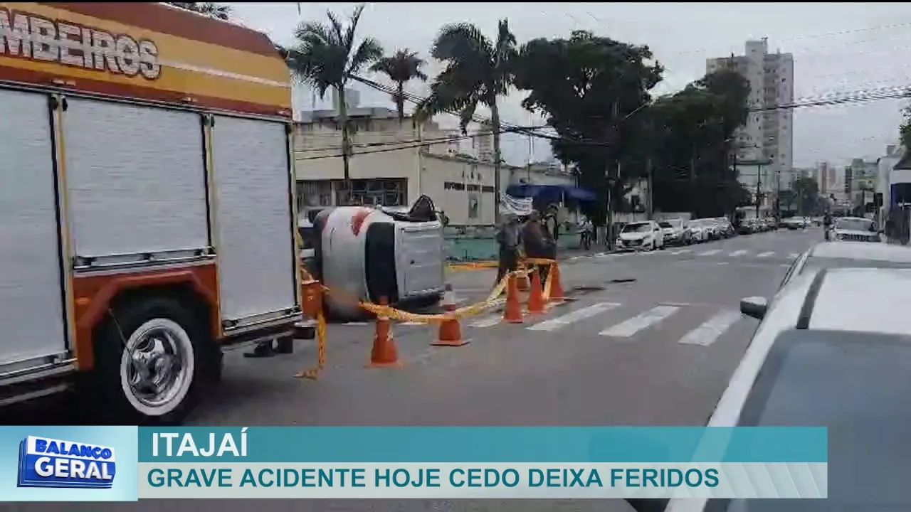 Acidente grave em Itajaí deixa feridos hoje cedo na Vila Operária
