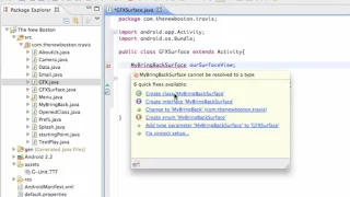 Android Application Development Tutorial 67 Setting up a SurfaceView class