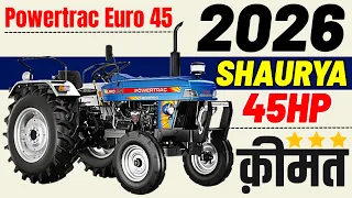 2026 Powertrac Euro 45 Shaurya On road Price | Loan Price, Emi Of 45HP Powertrac Tractor