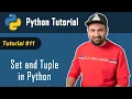 Python Tutorial - 11 Python Tutorial For Beginners In Hindi set and tuple in Python