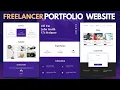 Freelancer Portfolio Website Design Using Bootstrap HTML5 CSS JS Portfolio Design Free Source Code