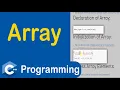 Array in C Declaration Initialization of Array