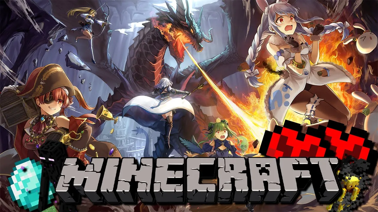 【Minecraft】3期生でエンドラ討伐しにいく！！！！！ぺこ！【ホロライブ/兎田ぺこら】