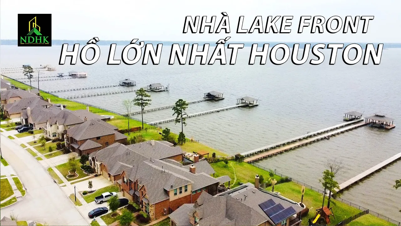 Nhà Cạnh Hồ Tự Nhiên Lớn Nhất Houston VIEW SUPER ĐẸP - KHÍ HẬU MÁT MẺ | Nhà Đẹp Hoa Kỳ
