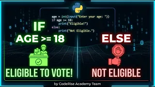 Python Practical How to Use If-Else Conditions to Check Voting Eligibility