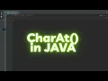 CharAt in JAVA