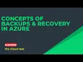 Concepts of Backups Recovery in Azure DevOps Azure Admin MicrosoftAzure AdamMarczakYT devopsshack