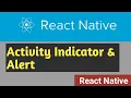 ActivityIndicator Alert React Native Tutorial in Hindi