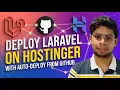 How to Deploy Laravel on Hostinger with Auto Deployment GitHub