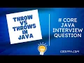 throw vs throws in java Stop Getting This Wrong