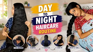 ✅simple Morning to Night Haircare Routine #haircare #hair @theesoni #longvideo 