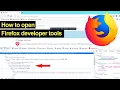 How to open Mozilla Firefox developer tools for website development design Smart Enough