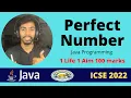 Perfect number program in java class 10 Computer Applications ICSE Prateik Sharma by Java