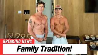 Rob Lowe son John flaunt incredible physiques in new snap