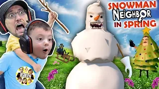 HELLO NEIGHBOR CHRISTMAS MOD Snowmen in APRIL Amazing Frog Teleport FGTEEV Duddz Shawn