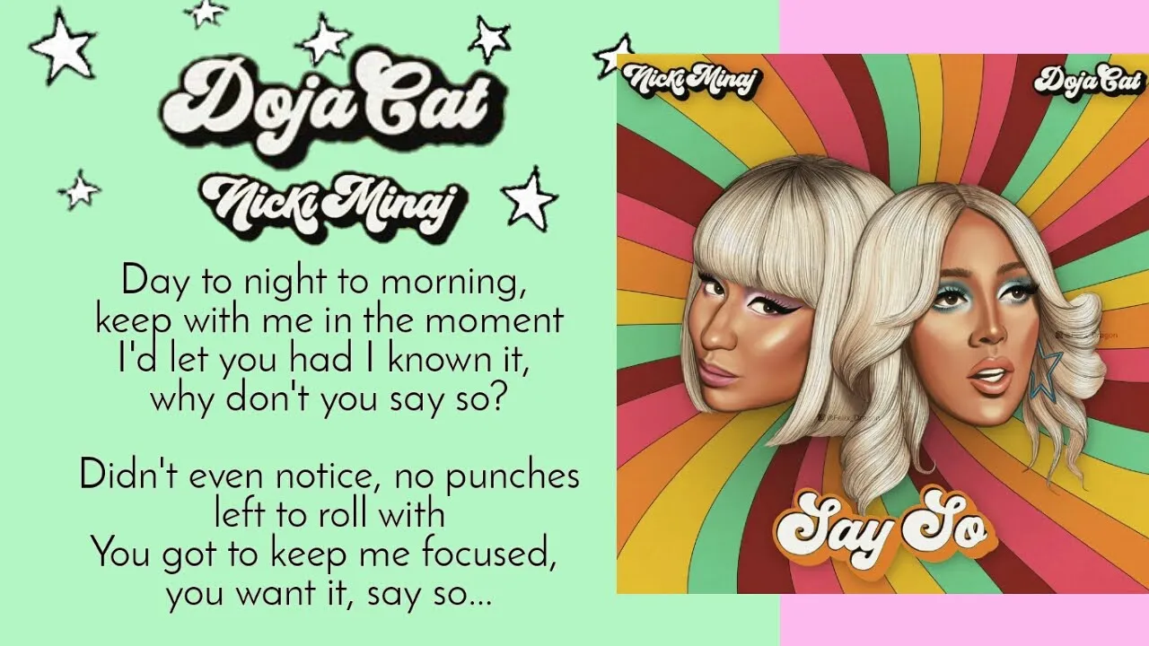 Doja Cat - Say So ft. Nicki Minaj (Remix - Both Verses) Lyrics