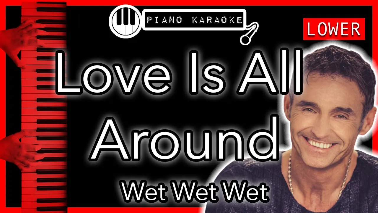 Love Is All Around (LOWER -3) - Wet Wet Wet - Piano Karaoke Instrumental