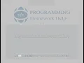 Algorithm Homework Help