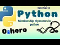 Membership Operators in python Tutorial 13 Brain Power