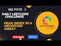 Peak Index in a Mountain Array Google Daily Leetcode Challenge Leetcode 852 Medium