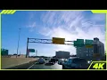 Busy Denver Traffic Drive I-25 South Dramatic Sky Heavy Rush Hour Flow