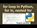 Python For Loop-Python Loop-Python Loops Lesson-Python Looping Code-Python Loops English-Python-Loop