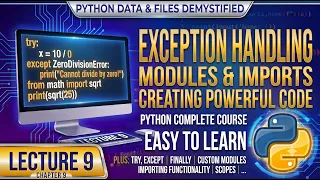 Python Complete Course for Beginners Lecture 9 Exception Handling Modules in Python