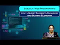 LEC44 Web Programming jQuery Elements-Changing and Setting Elements By Mrs G Sowmya