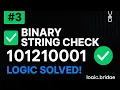 Check for Binary String Java String Logic Problem Solving Series