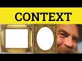 Context - Context Meaning