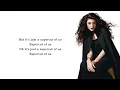 Lorde - Supercut (lyrics)