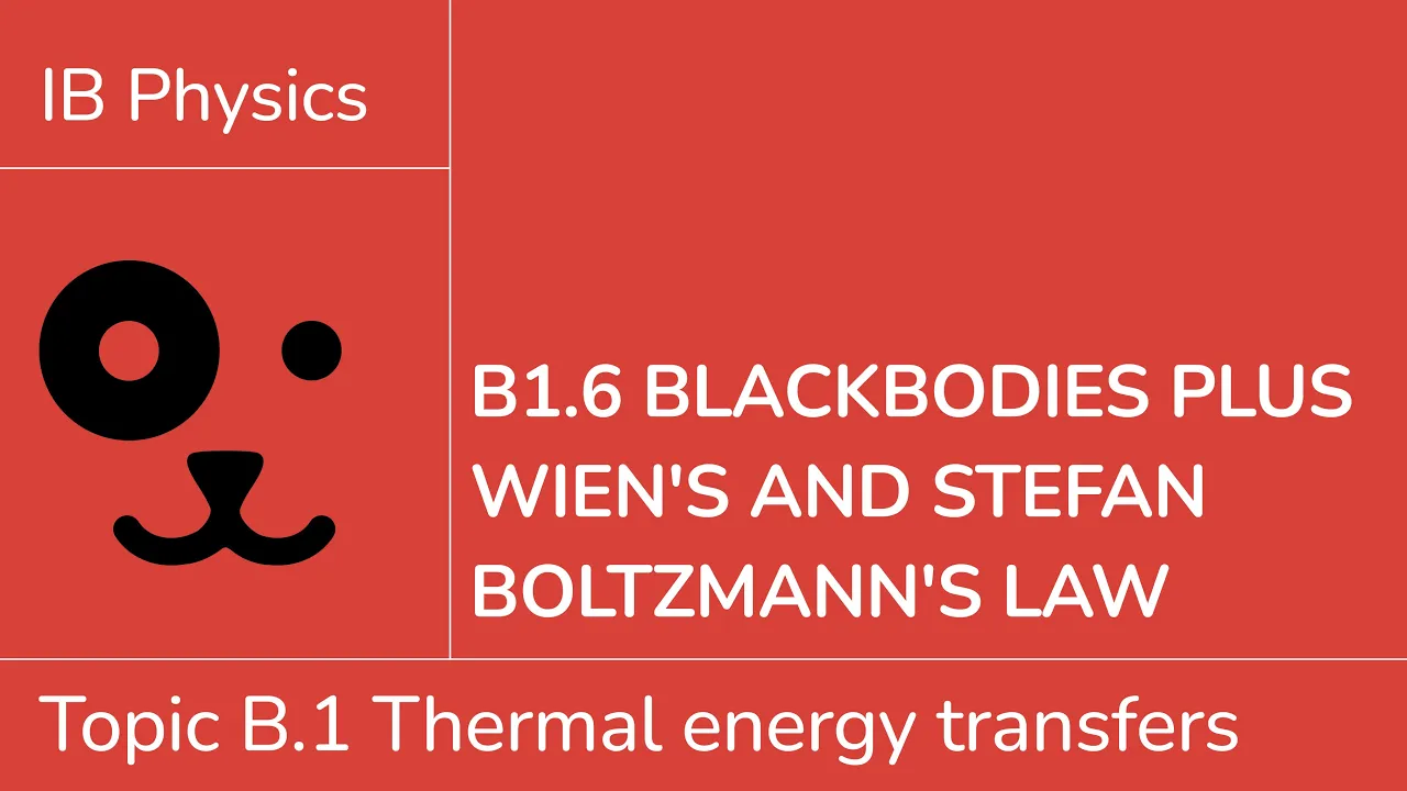 B1.6 Blackbodies plus Wien's and Stefan Boltzmann's law [IB Physics SL/HL]